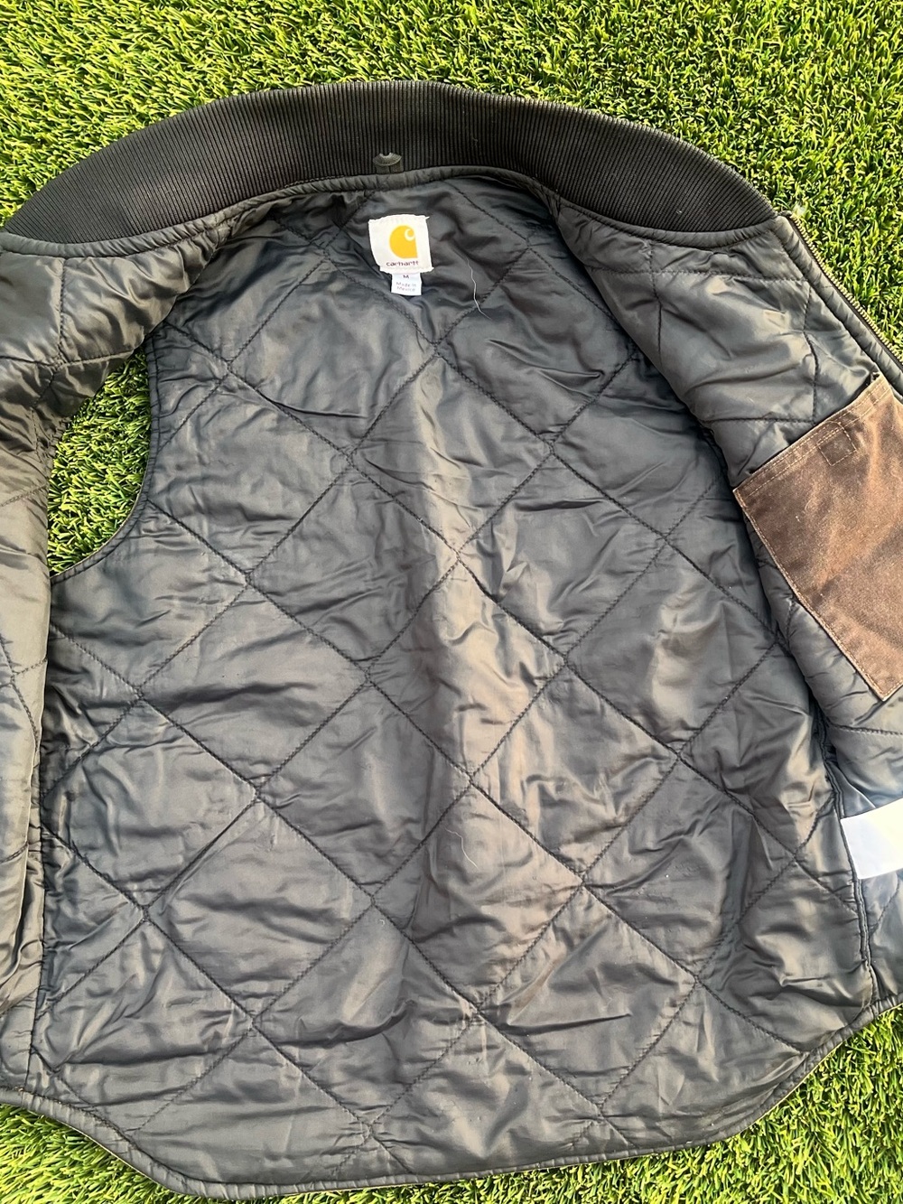 Vintage Carhartt Brown Canvas Quilted Utility Vest. Men’s Medium. - Picture 4 of 9